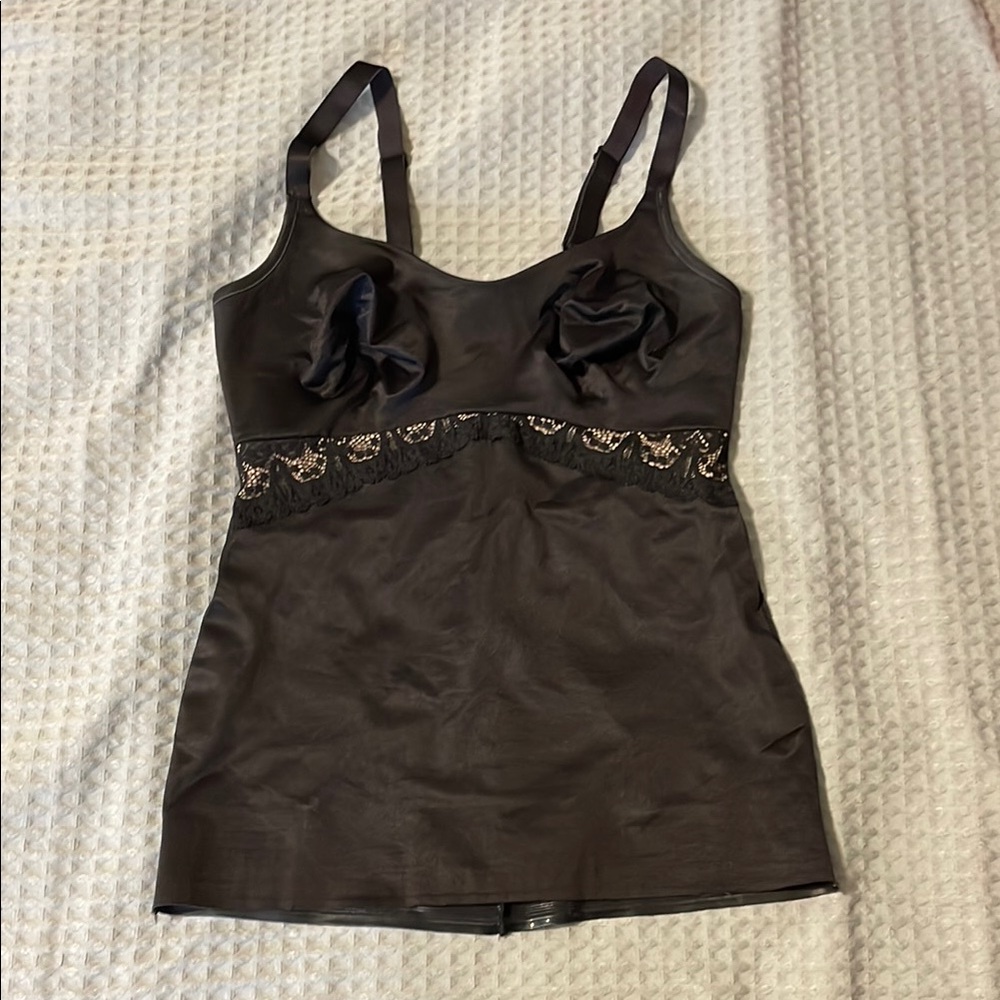 Ruby Ribbon Black Lace Cami
